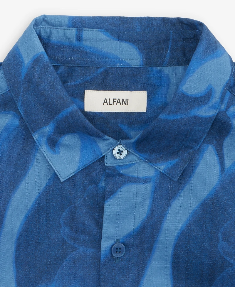 Alfani Men's Short-Sleeve Shadow Floral Shirt, Macy's Exclusive