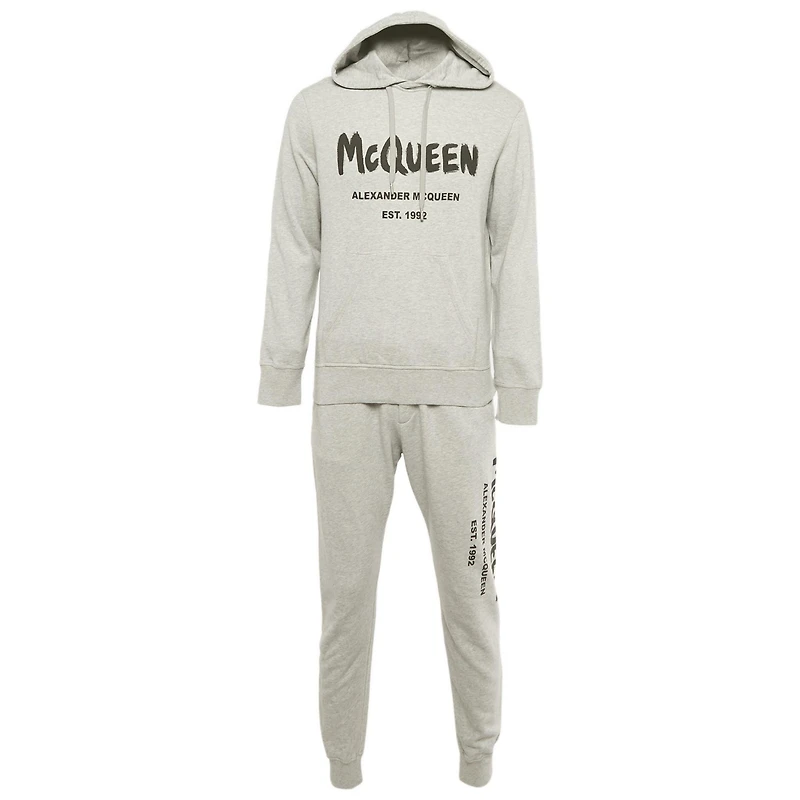 Pre-Owned Alexander Mcqueen Men's Graffiti Logo Print Cotton Joggers Set