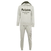 Pre-Owned Alexander Mcqueen Men's Graffiti Logo Print Cotton Joggers Set