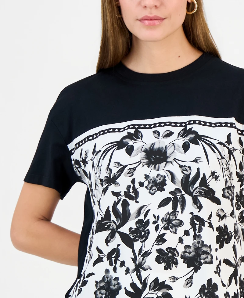 I.n.c. International Concepts Petite Printed Crewneck T-Shirt, Macy's Exclusive