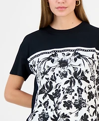I.n.c. International Concepts Petite Printed Crewneck T-Shirt, Macy's Exclusive