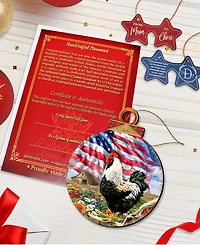 Designocracy Morning In America Holiday Ornaments, Set of 2