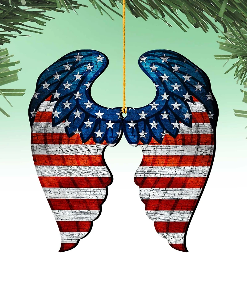 Designocracy Usa Wings Butterfly Ornaments, Set of 2