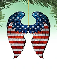 Designocracy Usa Wings Butterfly Ornaments, Set of 2