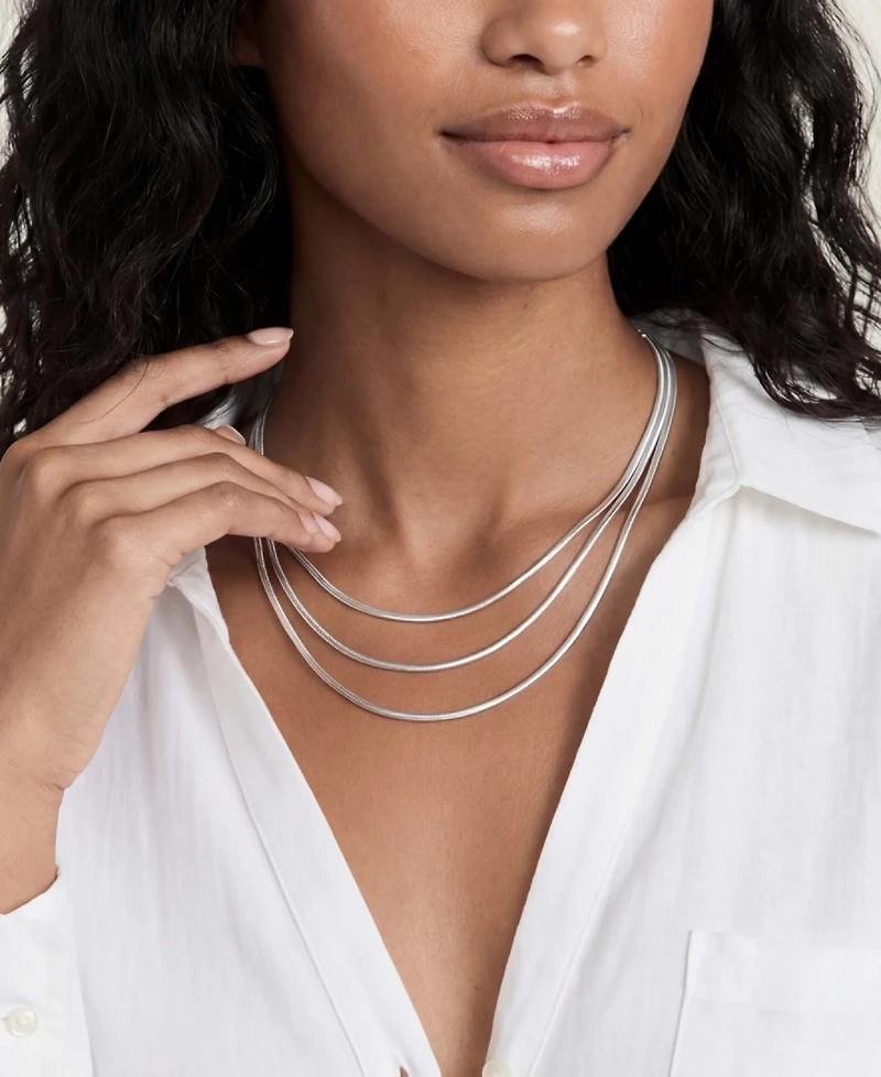 Ettika Triple Snake Chain Layered Necklace