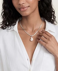 Ettika Baroque Mother of Pearl Pendant Necklace