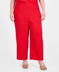 Anne Klein Plus Pull-On Wide-Leg Pants