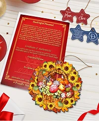 Designocracy Cats Wreath Holiday Ornaments, Set of 2