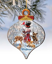 Designocracy Forest Friends Holiday Ornaments, Set of 2