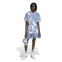 Adidas Men's Blue Usa Soccer 1994 Denim Graphic Shorts