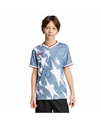 Adidas Big Boys and Girls Blue Usa Soccer 1994 Denim Graphic Fashion Jersey