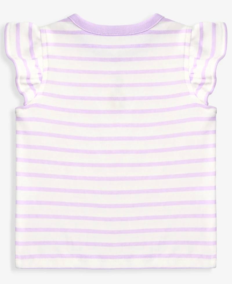 First Impressions Baby Girls' 3M-24M Mix & Match Sunny Embroidery Flutter-Sleeve T-Shirt, Macy's Exclusive