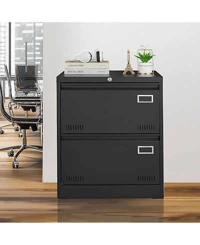 Rainsken 2 Drawer Lateral File Cabinet with Lock