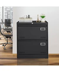 Rainsken 2 Drawer Lateral File Cabinet with Lock