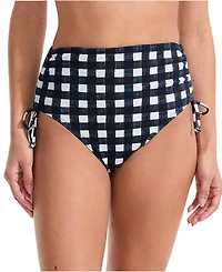 Lands' End Women's Pique High Waisted Adjustable Bikini Bottoms