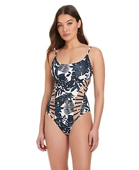 Red Carter Women's Scoop Neck Pull-On One-Piece Swimsuit