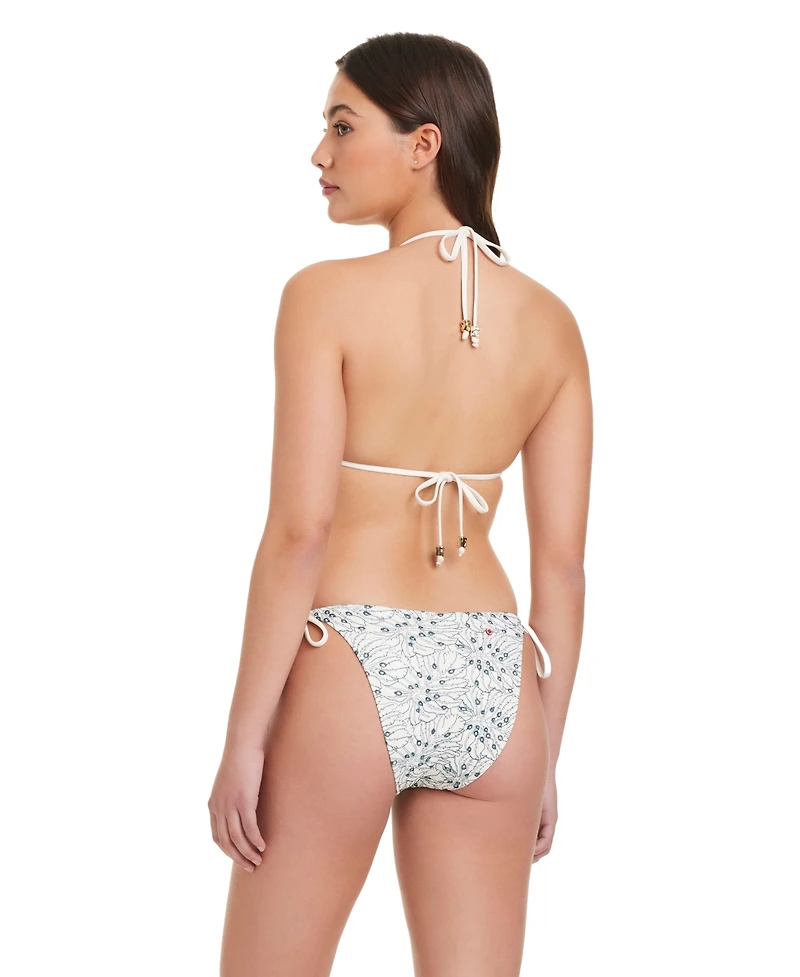 Red Carter Women's V-Neck Embroidered Bikini Top