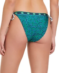 Red Carter Women's Solar Power Tie Side Pull-On Bikini Bottom