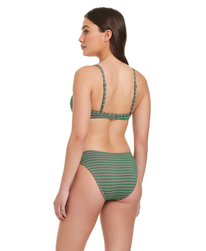 Red Carter Women's Technicolor Triangle Scoop-Neck Underwire Bikini