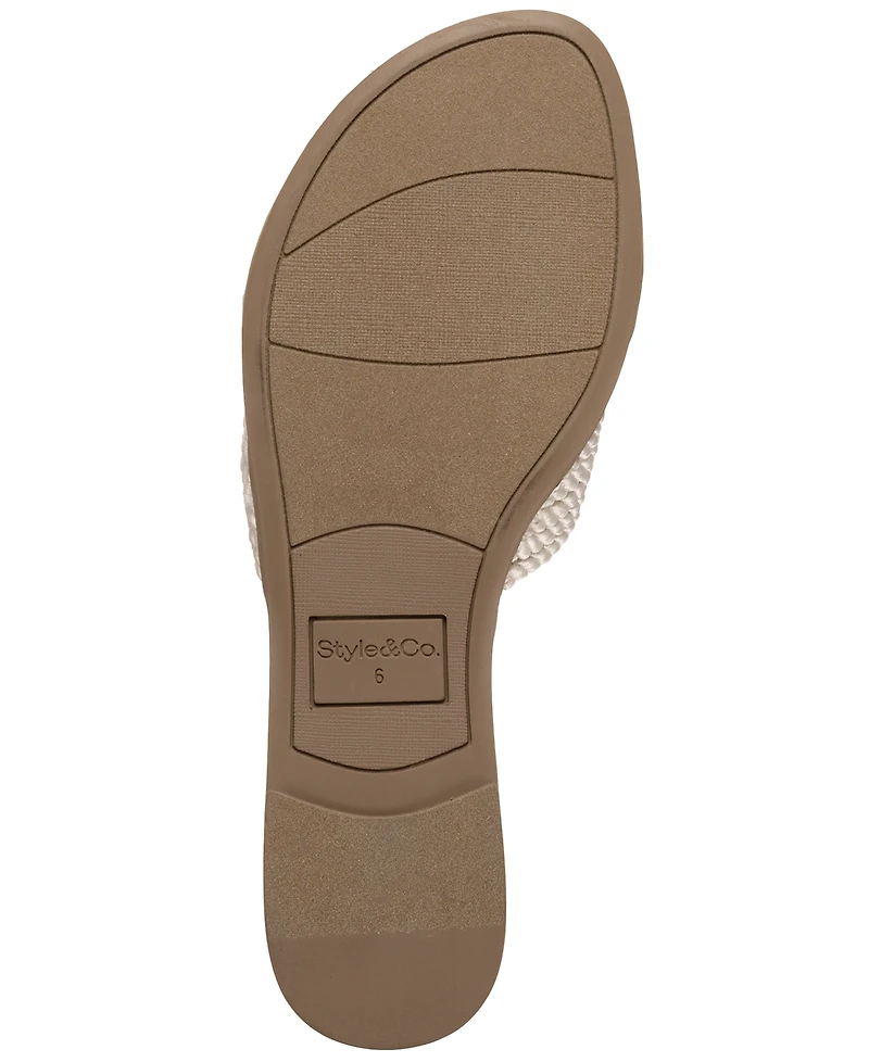 Style & Co Women's Everlyy Rope Slip-On Slide Sandals, Macy's Exclusive