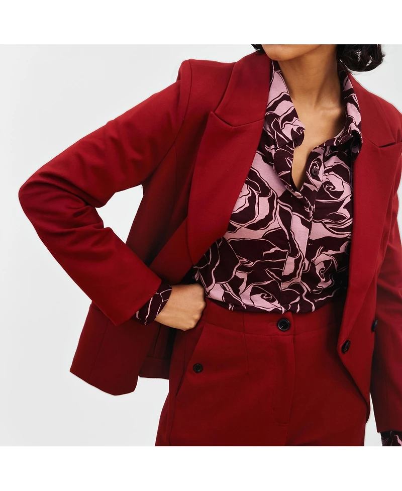 Universal Standard Plus Double Breasted Ponte Blazer