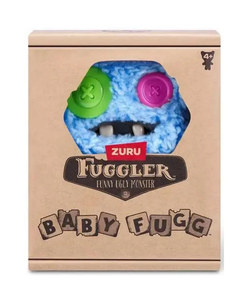 Fuggler Zuru Baby Fug SasQuoosh Blue Funny Ugly Monster Plush Toy 3.5 Inch