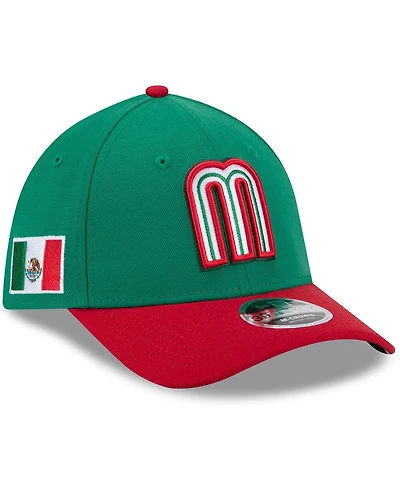 New Era Men's Green/Red Mexico Baseball 2026 World Baseball Classic M-Crown 39THIRTY Flex Hat