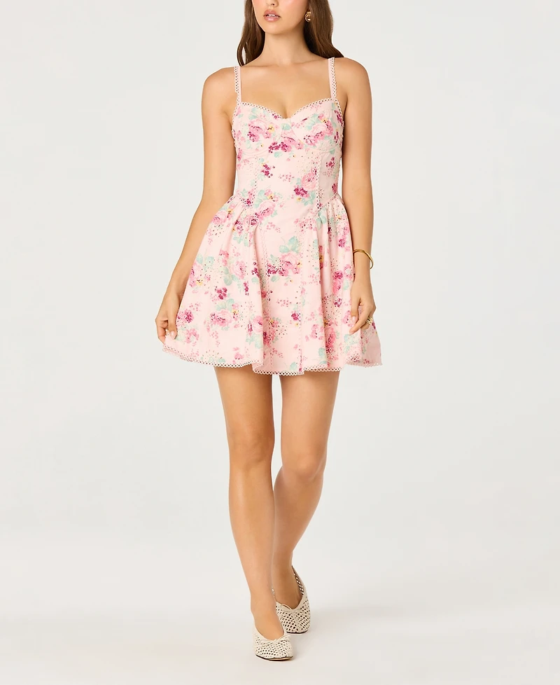 Astr the Label Women's Birdie Printed Tiered Dress