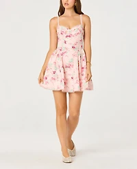 Astr the Label Women's Birdie Printed Tiered Dress