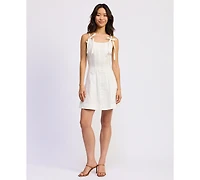 En Saison Women's Samantha Scoop Neck Sleeveless Mini Dress
