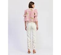 En Saison Women's Mid Rise Flared Bootcut Jeans