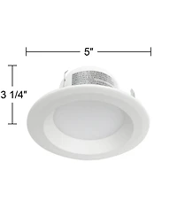 Tesler 4" Plain 8.5W 3000K Led Retrofit Trims 6-Pack