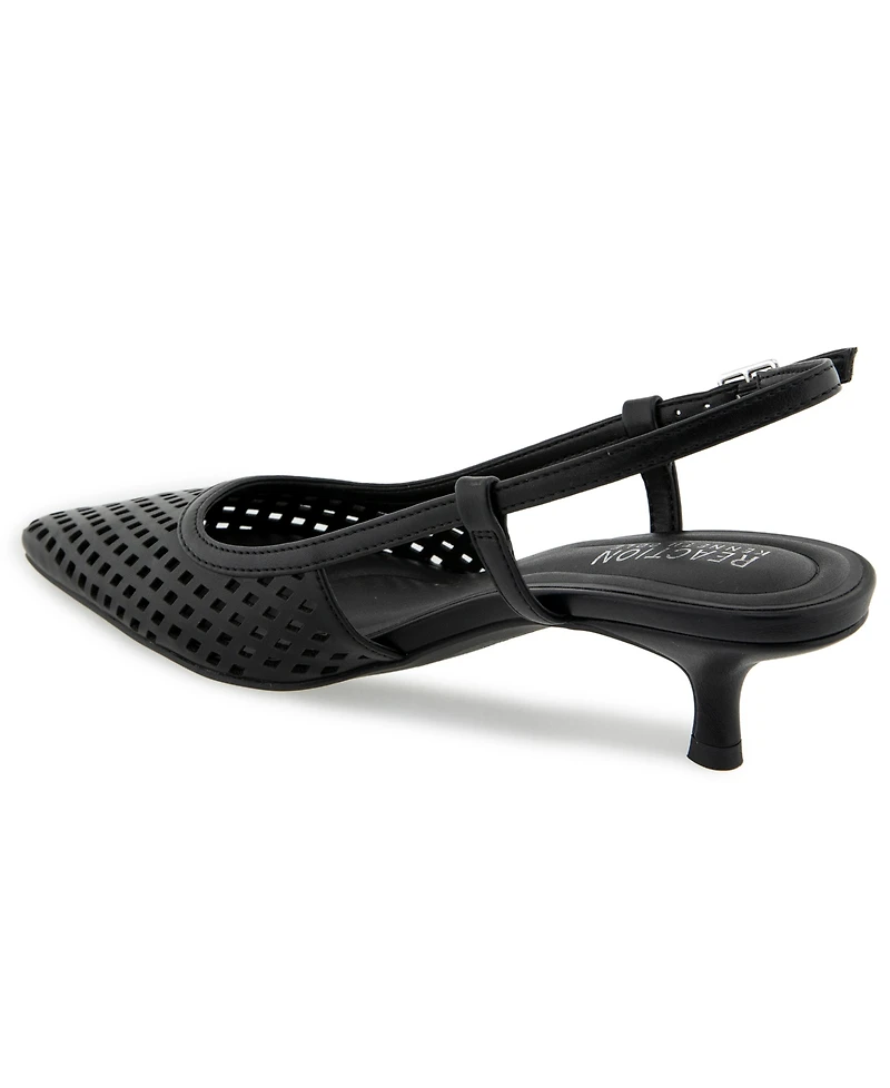 Kenneth Cole Reaction Women's Maggie Perf Slingback Kitten Heel Pumps