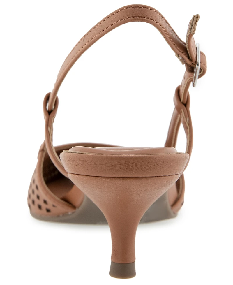 Kenneth Cole Reaction Women's Maggie Perf Slingback Kitten Heel Pumps