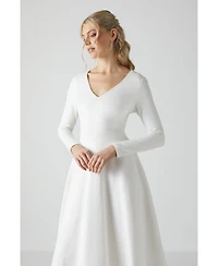 Coast Women's V Neck Full Skirt Midi Dresses