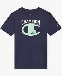 Champion Big Boys' Short-Sleeve Round Neck Graphic T-Shirt