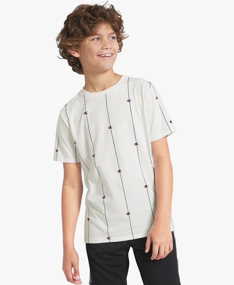 Champion Big Boys' Printed Short-Sleeve Crewneck T-Shirt