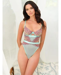 Oh La Cheri Women's Adaline Embroidered Bra Set