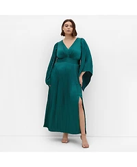 City Chic Women's Plus Carmina Pleat Maxi Dress