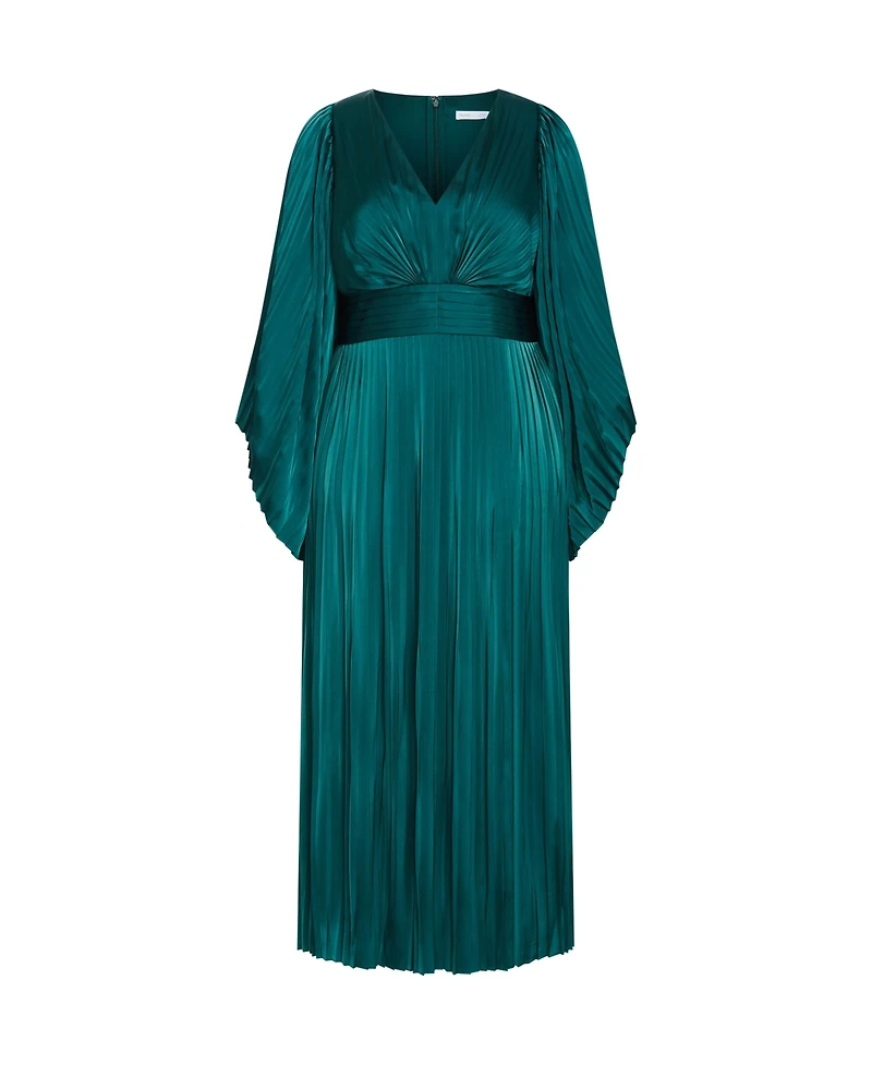 City Chic Women's Plus Carmina Pleat Maxi Dress