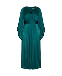 City Chic Women's Plus Carmina Pleat Maxi Dress