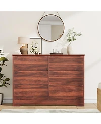 gaomon Wooden Dresser with Drawers, Tall Modern Closet with Deep Storage, Large Chest of Drawers with Wide Top