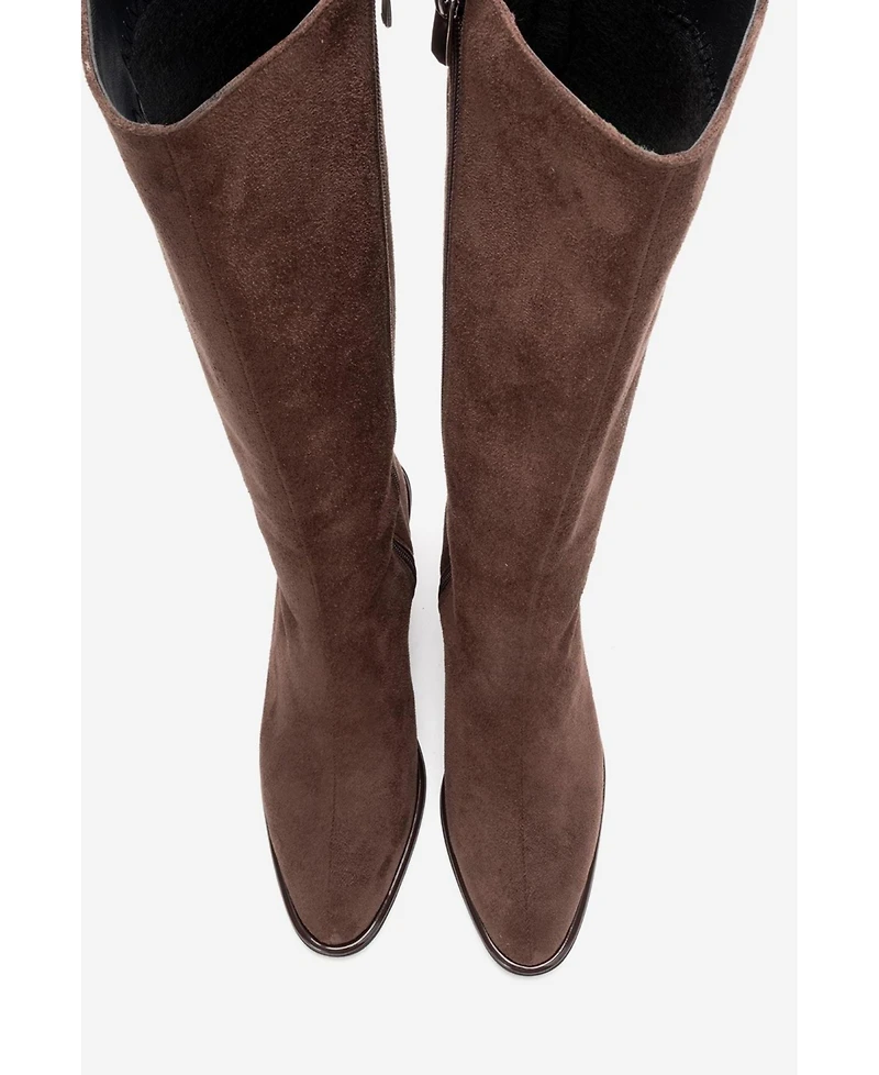 Prologue Shoes Paradis Block Heel Knee High Boot (Women)