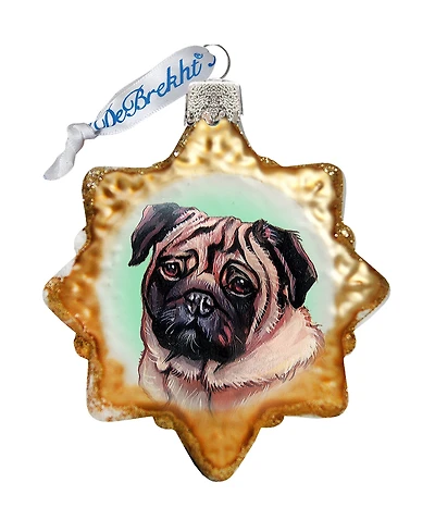 Designocracy Cute Pug Mercury Holiday Ornament