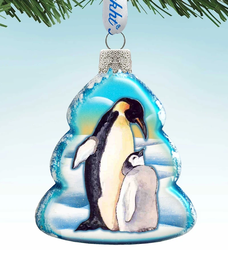 Designocracy Penguin Family Mercury Holiday Ornament
