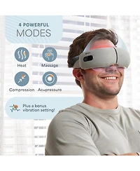 LifePro Eye Massager with Heat & Vibration - 4 Soothing Modes, Rechargeable, Bluetooth Music