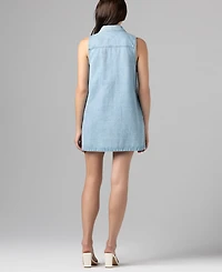 Blank Nyc Women's Embroidered Sleeveless Flared Swing Dress