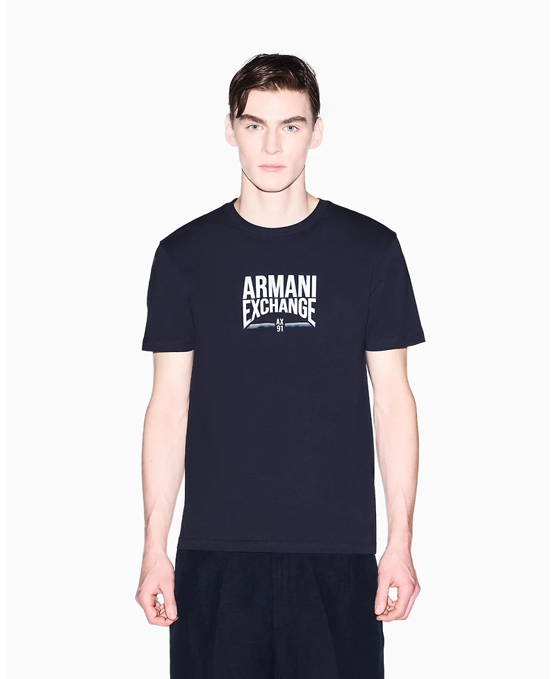 A|X Armani Exchange Men's Short Sleeve Varsity Logo T-Shirt