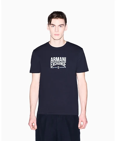 A|X Armani Exchange Men's Short Sleeve Varsity Logo T-Shirt