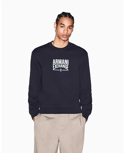 A|X Armani Exchange Men's Fleece Retro Crewneck